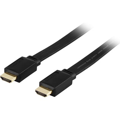 Deltaco HDMI 1.4 kaapeli, 4K, UltraHD, 0.5m, litteä, musta Deltaco HDMI 1.4 kaapeli, 4K, UltraHD, 0.5m, litteä, musta